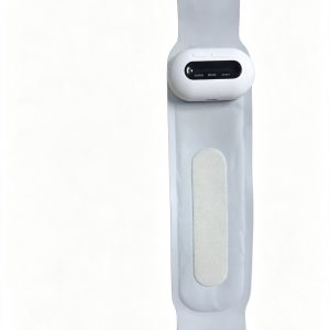 Dream EMS Massage Strap front view with white controller and gray elastic band