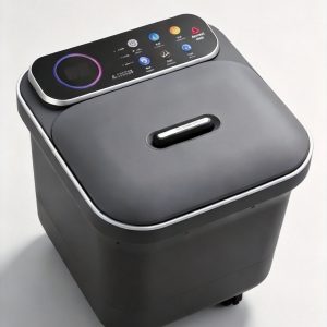 High-Barrel Automatic Foot Spa Bath Massager with Red Light and Bubbles